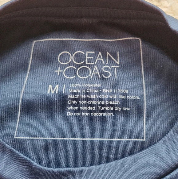 Ocean+Coast Boys Size Medium Navy Long Sleeve Performance Moisture Wicking Shirt - Picture 4 of 4